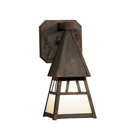 Arroyo Craftsman 4" Dartmouth Sconce, Rustic Brown, Clear Seedy Glass DS-4CS-RB